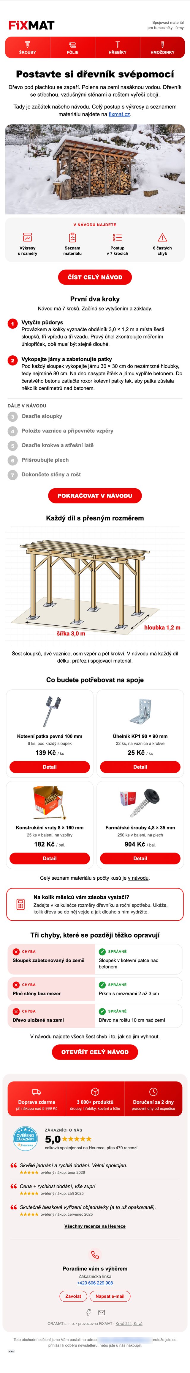 E-mail marketing pre e-shop Fixmat.cz Ukážka e-mail marketingu pre e-shop Fixmat.cz