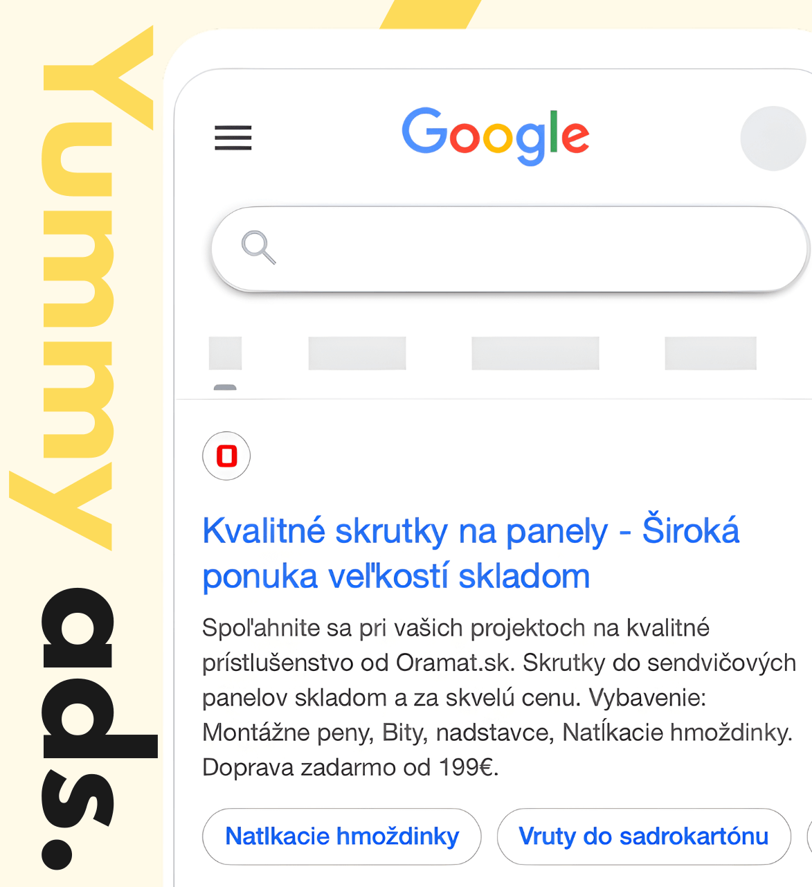 Ukážka reklám - Google PPC - 1